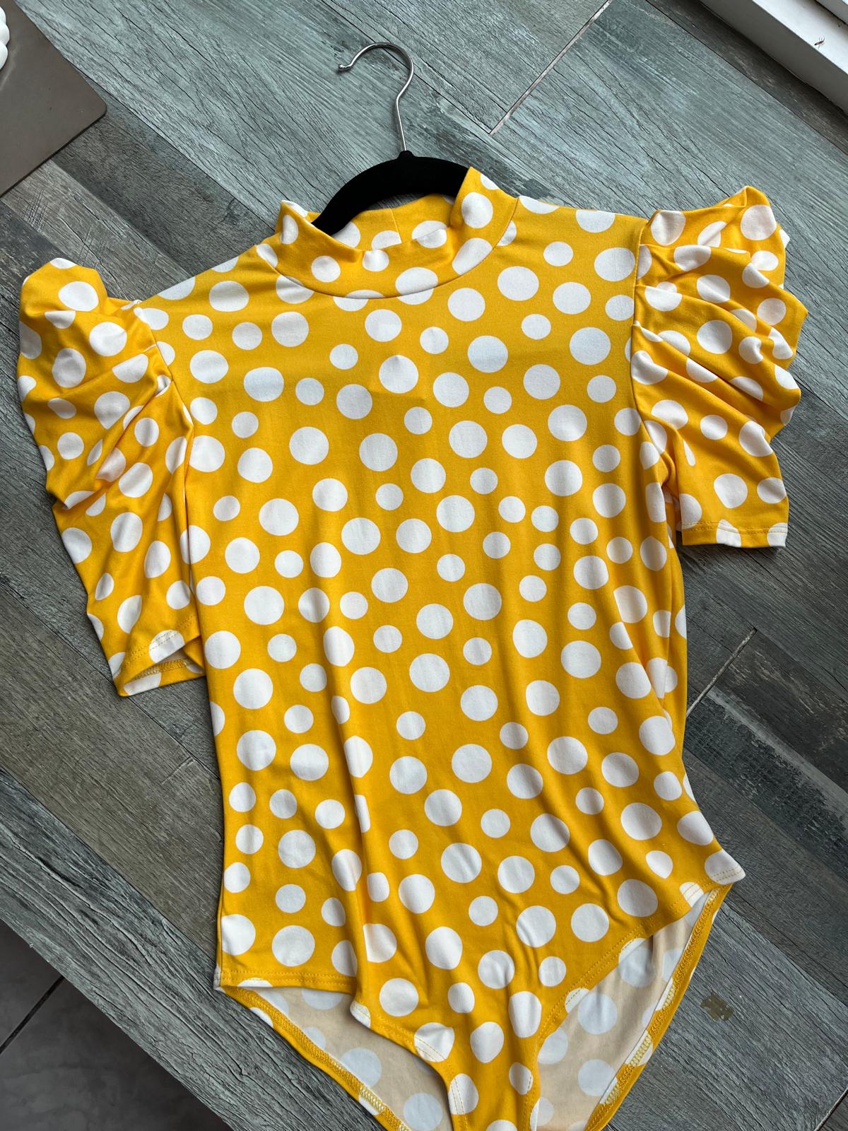 Yellow Polka Dot Bodysuit