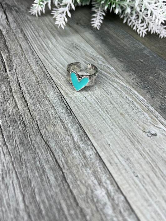 Turquoise Heart Ring