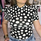 Black Polka Dot Bodysuit