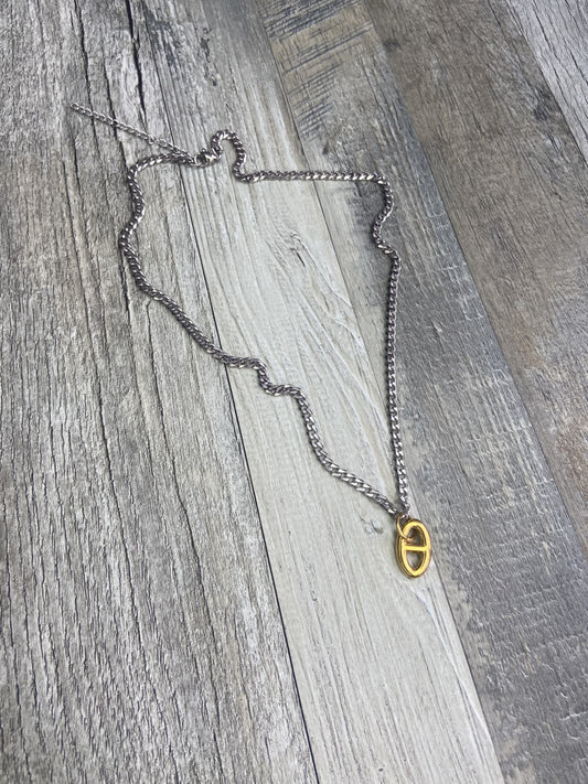 "Gold & Silver Necklace"