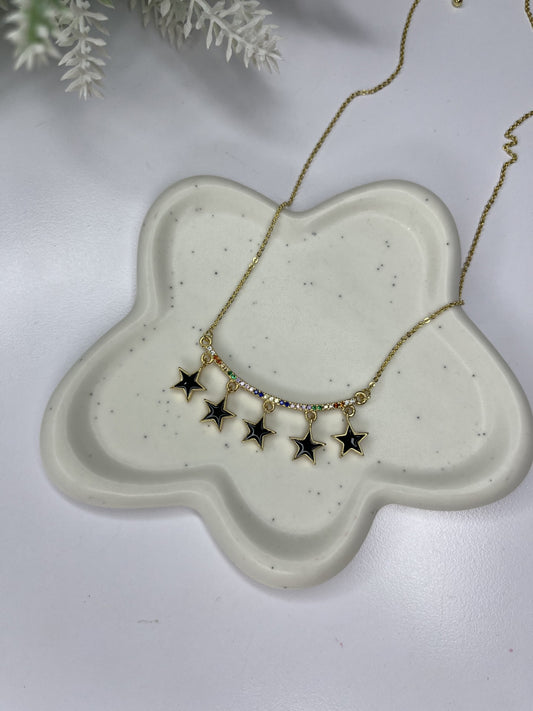 Black Littler Star Necklace